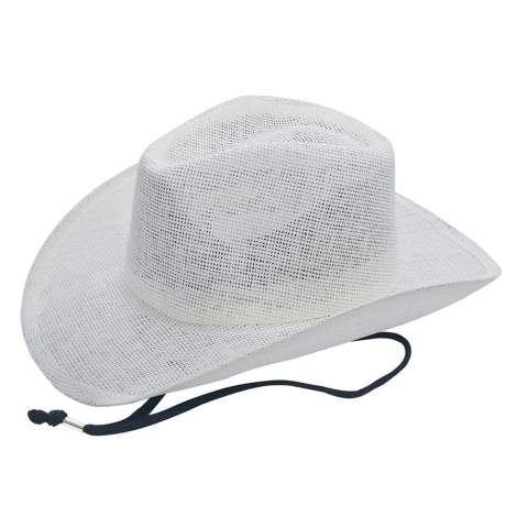 The Cowboy Hat is the most iconic hat in hat history. Complete your western outfit with this canvas cotton Cowboy Hat. Adjust the cord beneath your chin and don’t worry about losing your hat during riding in the fields or heavy wind whirlwinds. There is the possibility to attach a coloured strap to the brim of the head. 