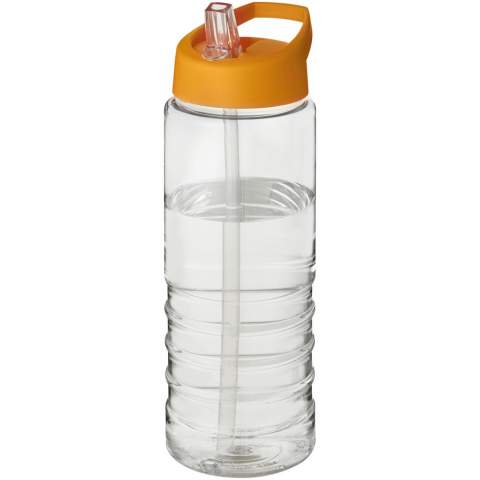Single-walled sport bottle with ribbed design. Features a spill-proof lid with flip top. Volume capacity is 750 ml. Mix and match colours to create your perfect bottle. Contact us for additional colour options. Made in the UK. Packed in a home-compostable bag. BPA-free.