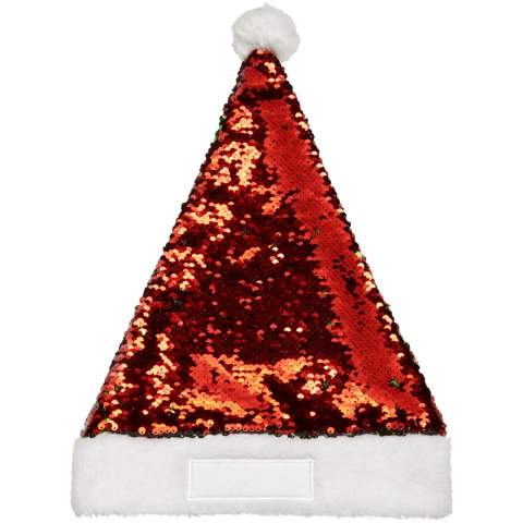 Glänzende glitzernde Meerjungfrau-Pailletten-Weihnachtsmütze, die die Weihnachtsstimmung verstärken wird.