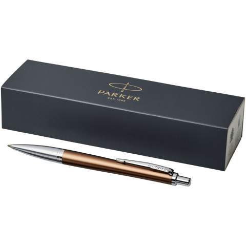 Distinctive style with remarkable performance. The eye-catching Urban takes over a century of Parker tradition into dynamic new territory. With its inimitable curved design and range of finishes, it was crafted to compliment personal style and elevate the confidence behind every word. Incl. Parker gift box. Delivered with patented QuinkFlow ballpoint refill. Exclusive design.
