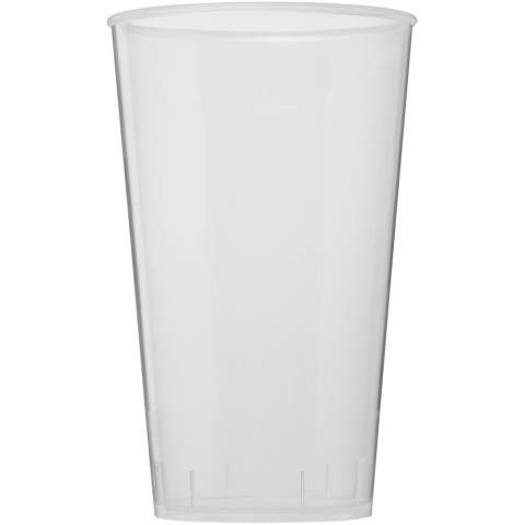 Single-wall plastic tumbler. A budget-friendly choice for reusable drink cups. Volume capacity is 375 ml. Made in the UK.