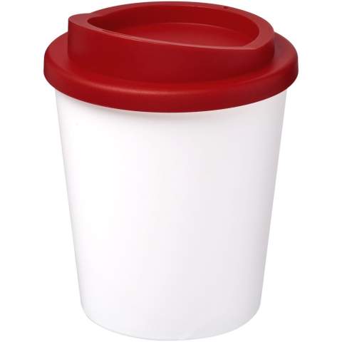 Kompakter, doppelwandiger Isolierbecher mit Schraubverschluss. Passt unter die meisten Kaffeemaschinen. Das Fassungsvermögen beträgt 250 ml. Mischen und kombinieren Sie Farben, um Ihren perfekten Becher zu kreieren. Hergestellt in Großbritannien. Verpackt in einem recycelten PE-Kunststoffbeutel. BPA-frei. EN12875-1-konform, spülmaschinen- und mikrowellengeeignet.