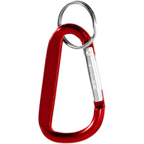 Le porte-clés Timor à mousqueton est très pratique puisqu'il peut être attaché à un sac à dos. Il est fabriqué en aluminium léger et résistant et présente une finition métallique saisissante. Timor propose différentes options pour ajouter un logo visible. Le mousqueton n'est pas adapté à l'escalade.