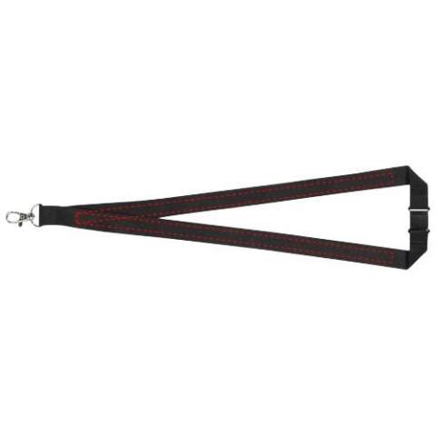 Lanyard für Namensschilder, Ausweise oder Schlüssel. Abreissverschluss verhindert die Erstickungsgefahr. Setup Kosten für die zweite Position entfallen, wenn auf beiden Seiten eine Werbeanbringung mit dem selben Logo erfolgt. Druckkosten pro Position fallen dennoch an.