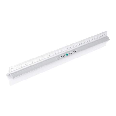 Aluminiumlineal mit 5 verschiedenen Skalen (1:20, 1:25, 1:50, 1:75 und 1:100); 1 Seite ist für die Werbeanbringung vorgesehen.<br /><br />TapeLengthMeters: 0.30