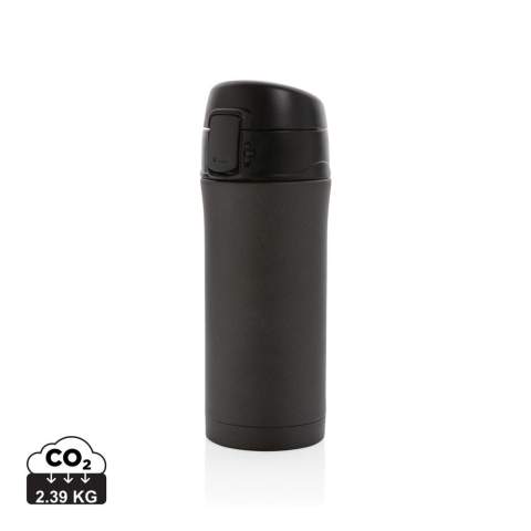 A beautiful metallic version of this great double wall stainless steel vacuum mug that keeps your drink warm for up to 5 hours or cool for up to 15 hours. The lid is lockable and therefore avoids any risk of leaking or spilling. The lid is easy to keep clean for optimal hygiene and is dishwasher safe. The unique design of the mug allows you to drink conveniently and safely with one hand directly from the mug. The size of the mug is suitable to place in any car drink holder. Capacity: 300 ml.<br /><br />HoursHot: 5<br />HoursCold: 15
