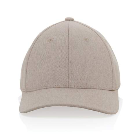Milo AWARE™ heather 6-panel cap. Gemaakt van 70% gerecycled katoen en 30% gerecycled polyester. De pet is voorzien van een metalen gesp sluiting.