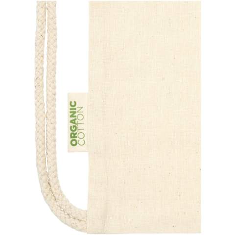 Sustainable drawstring bag with a large main compartment and cotton drawstring closure to keep all belongings safe and secure. This bag is made in India with 100 g/m² organic cotton and is OEKO-Tex certified. With a resistance up to 5 kg weight, this bag is made to last and suitable for daily use.  