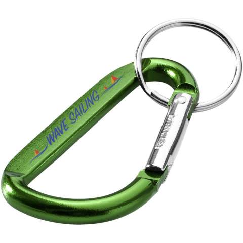 The Timor carabiner keychain is very handy since it can be attached to a backpack. It is made of lightweight and strong aluminium and has a striking metallic finish. Timor offers various options for adding a visible logo. The carabiner is not suitable for climbing.