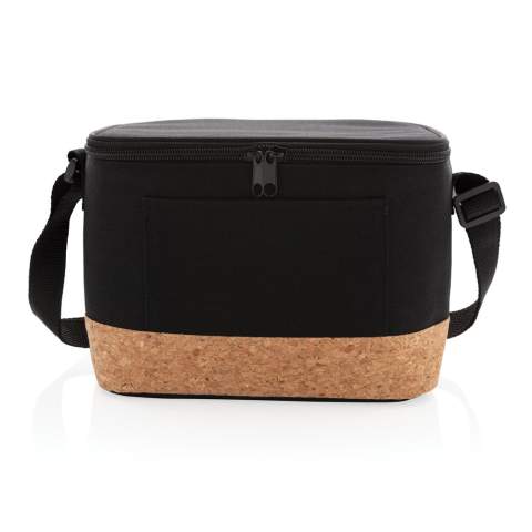 Keep your food and drinks cool until you are ready to use them in this beautiful two tone cooler bag with cork detail. This cooler bag can fit up to 6 cans. Including shoulder strap for versatile carrying options.