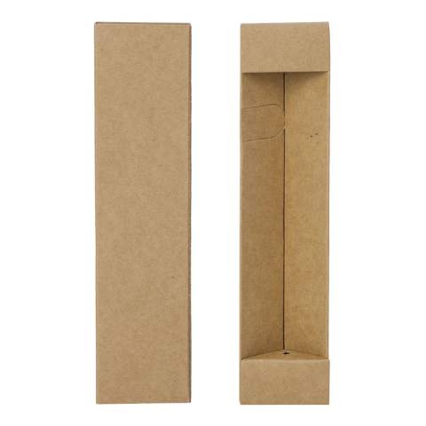Stabile Box aus Kraftkarton. Eine zeitgemäße Geschenkverpackung und der ideale Schutz für sowohl (Öko-)Kugelschreiber als auch Touchscreen-Stifte und Druckbleistifte. Geeignet für 1 Schreibgerät.