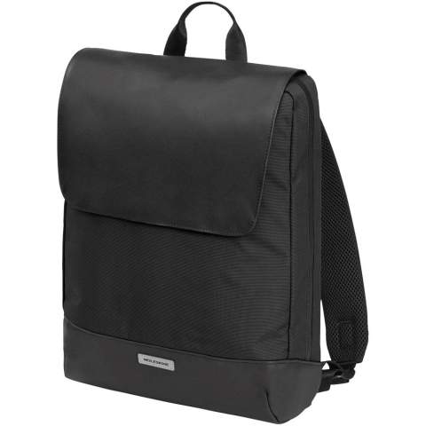 The Metro Slim Backpack is a contemporary urban bag with a studied yet clean design, created to move with you around the city and hold everything you need to connect with where you are, where you’ve been and where you’re going. Features a flap with magnetic closure, 1 compartment with a water-resistant zip, adjustable padded shoulder strap for a classic fit, breathable air-mesh back for cool comfort on the move, zip pullers with Moleskine logo, stitched logo printed on reflective material, 1 secure, easy-access back pocket with a heat-sealed zipper, luggage strap to navigate longer journeys, neat top-reverse zip, my Moleskine notes pocket to store ideas, inner zip pocket, 1 organizer with 2 pen holders and 1 business card holder, inner padded compartment to separate your laptop (up to 15") from your personal belongings, embossed honeycomb lining and subtle reflective details both inside and out, bringing a touch of light to every journey. Size: 31 x 42 x 10cm. Volume 13L.