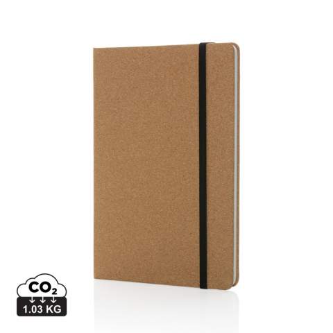 Carnet A5 Stoneleaf fabriqué à partir de liège FSC®, tandis que les pages sont faites de papier pierre, offrant à la fois un charme naturel et une fonctionnalité à faible impact. Le carnet est doté d'une reliure noire, d'un ruban marqueur et d'une couverture rigide pour une plus grande durabilité. L'intérieur contient 80 feuilles (160 pages) de papier pierre blanc de haute qualité, avec un format ligné et un grammage de 120 g/m². Emballé dans une pochette kraft FSC® mix.<br /><br />NotebookFormat: A5<br />PaperRulingLayout: Pages lignées