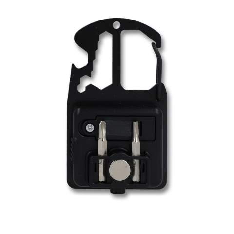 Clip this handy, pocket-sized, multifunctional tool onto your bag or belt loop, or use the magnet to attach it to any steel surface for hands-free use of the light. This tool includes five additional functions: bottle opener, nut wrench, COB light, star point screwdriver, and flathead screwdriver.