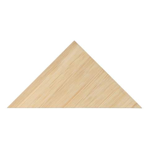 A set square crafted from bamboo, perfect for drawing, drafting, and geometry.