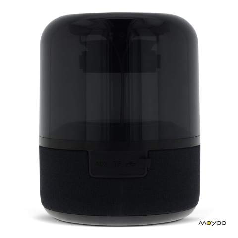 Deze feestelijke draadloze luidspreker is de must-have gadget van vandaag op kantoor of thuis. Met deze smokey transparante 10W speaker kun je overal genieten van een lichtshow. Bedruk je logo op subtiele wijze - wat een geweldig cadeau!