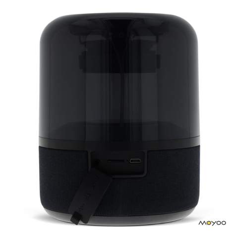 Deze feestelijke draadloze luidspreker is de must-have gadget van vandaag op kantoor of thuis. Met deze smokey transparante 10W speaker kun je overal genieten van een lichtshow. Bedruk je logo op subtiele wijze - wat een geweldig cadeau!