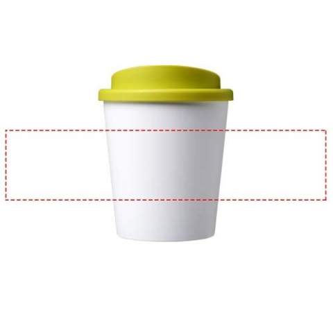 Compact, double-wall insulated tumbler with twist-on lid. Fits under most coffee makers. Volume capacity is 250 ml. Mix and match colours to create your perfect mug. Made in the UK. Packed in a recycled PE plastic bag. BPA-free. EN12875-1 compliant, dishwasher safe, and microwave safe.