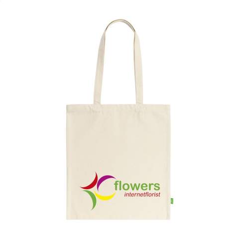 WoW! Rugged ECO shopping bag made from 100% organic heavy quality canvas (320 g/m²). With long handles. Durable and environmentally-friendly. Capacity approx. 8 liters.