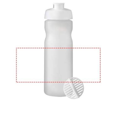 Bouteille de sport à simple paroi avec boule de shaker pour assurer un mélange homogène des boissons protéinées. Dispose d’un couvercle antifuite avec fermeture à clapet. Capacité de 650 ml. Fabriquée au Royaume-Uni. Sans BPA. Conforme à la norme EN12875-1. Lavable au lave-vaisselle.