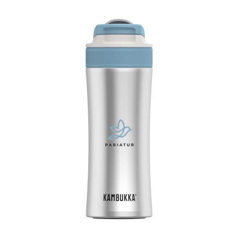 Durable, vacuum insulated 18/8 stainless steel water bottle made by Kambukka®. Thanks to the Spout lid with a drinking spout and angled straw, you don’t have to tilt your head to finish your drink. Safe and easy during activities. When closed, the drinking spout is protected from dirt. • Excellent quality • BPA-free • keeps drinks cool for up to 17 hours • universal lid: also fits on other Kambukka® drinking bottles • the lid is heat-resistant and dishwasher-safe • non-slip base • 100% leakproof • contents 400 ml. This drinking bottle is particularly suitable for (school-aged) children. The pink water bottle (1123.62) cannot be provided with a laser engraving.  STOCK AVAILABILITY: Up to 1000 pcs accessible within 10 working days plus standard lead-time. Subject to availability.