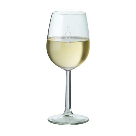 Verre à vin transparent à pied. Pour servir un verre de vin dans les établissements de restauration, lors d'une réunion d'affaires ou lors d'une évenement. Capacité 290 ml.
