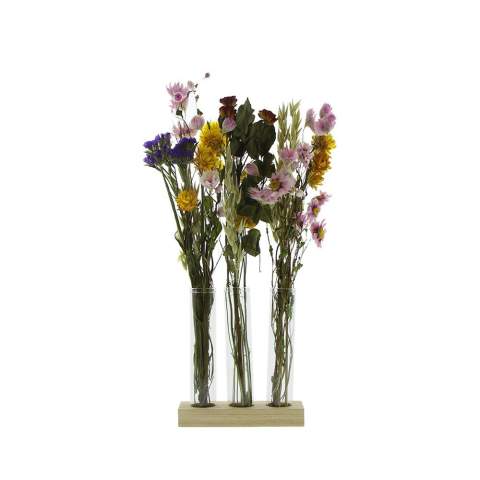Deze droogbloemen die door de brievenbus passen, bieden een bijzonder en duurzaam geschenk. Droogbloemen voegen een vleugje natuurlijke schoonheid toe aan elke ruimte. Ze blijven lang mooi en hebben geen speciale verzorging nodig, wat het perfect maakt voor zowel thuis als op kantoor. Door hun natuurlijke uitstraling brengen ze een ontspannen sfeer met zich mee, wat helpt om stress te verminderen en de creativiteit te stimuleren. Een perfect artikel om mee te stralen op het bureau bij jouw relatie.<br /><br />Dit droogbloemen setje is volledig aanpasbaar in zowel kleur als met de toevoeging van een logo of slogan. De buisjes kunnen worden gevuld met gekleurde droogbloemen die passen bij de huisstijl van jouw bedrijf. Naast de bijzondere optie om de droogbloemen in kleur te personaliseren, biedt de houten standaard ook ruimte voor een logo of slogan. Hierdoor wordt de herkenning van jouw merk versterkt en wordt waardering voor de relatie getoond.<br /><br />Heeft u vragen over dit product, de gewenste personalisatie of eventuele verpakkingen? Neem dan gerust contact met ons op.