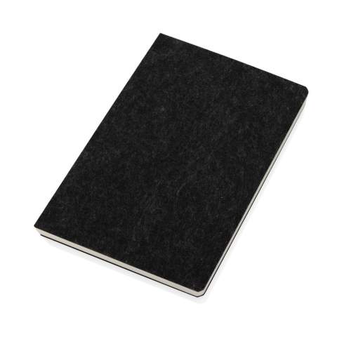 This beautiful Phrase recycled felt notebook is perfect for all your notes. The cover and inner pages are made from 100% GRS certified materials. GRS certification ensures a completely certified supply chain of the recycled materials. Total recycled content: 99% based on total item weight. The notebook features 96 sheets/192 lined white pages of 80 g/m2.<br /><br />NotebookFormat: A5<br />NumberOfPages: 192<br />PaperRulingLayout: Lined pages