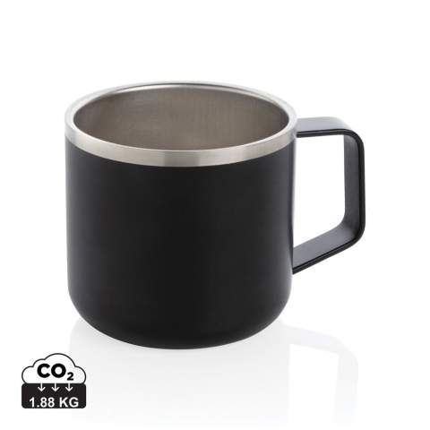 Mug randonnée 350ml à double paroi en acier inoxydable léger. Profitez d'un café chaud lorsque vous êtes en déplacement, où que vous alliez. Sans BPA.<br /><br />HoursCold: 1