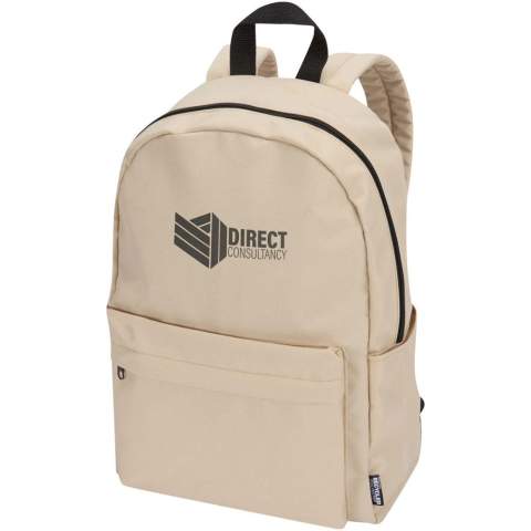 Made from water-repellent, GRS certified recycled polyester, the Byron city laptop backpack is your everyday companion for work, school, or city adventures. With a streamlined 16 litres capacity and a dedicated padded sleeve for laptops up to 14", it offers practical storage in a clean, modern design. Inside, you'll find smart organisational pockets to keep your gear in order, while two side pockets and a zipped front pocket provide quick access to essentials. Whether you're commuting or exploring the city, this backpack delivers style, comfort, and functionality every step of the way.