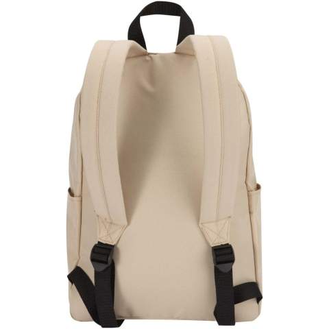 Made from water-repellent, GRS certified recycled polyester, the Byron city laptop backpack is your everyday companion for work, school, or city adventures. With a streamlined 16 litres capacity and a dedicated padded sleeve for laptops up to 14", it offers practical storage in a clean, modern design. Inside, you'll find smart organisational pockets to keep your gear in order, while two side pockets and a zipped front pocket provide quick access to essentials. Whether you're commuting or exploring the city, this backpack delivers style, comfort, and functionality every step of the way.