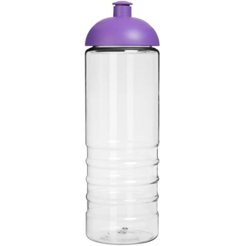 Single-walled sport bottle with ribbed design. Features a spill-proof lid with push-pull spout. Volume capacity is 750 ml. Mix and match colours to create your perfect bottle. Contact us for additional colour options. Made in the UK. Packed in a home-compostable bag. BPA-free.