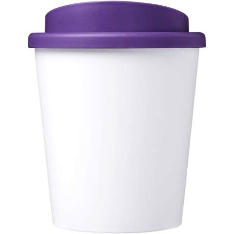 Compacte, dubbelwandige geïsoleerde beker met draaideksel. Past onder de meeste koffiezetapparaten. Volume 250 ml. Mix en match kleuren om je perfecte mok te creëren. Gemaakt in het Verenigd Koninkrijk. Verpakt in een gerecyclede PE plastic zak. BPA-vrij. Voldoet aan EN12875-1, is vaatwasmachine- en magnetronbestendig.