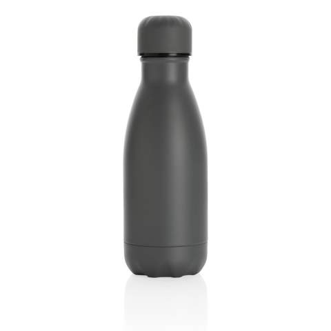 Verhoog uw dagelijkse waterinname met deze unikleur vacuüm geïsoleerde roestvrijstalen fles. De fles houdt gekoelde dranken maximaal 15 uur koud en warme dranken maximaal 5 uur warm. Met een basis die in de meeste bekerhouders past, houdt deze slank uitziende waterfles je overal onderweg gehydrateerd. Met een capaciteit van 260ml ideaal voor kinderen om of in je tas te gooien.<br /><br />HoursHot: 5<br />HoursCold: 15