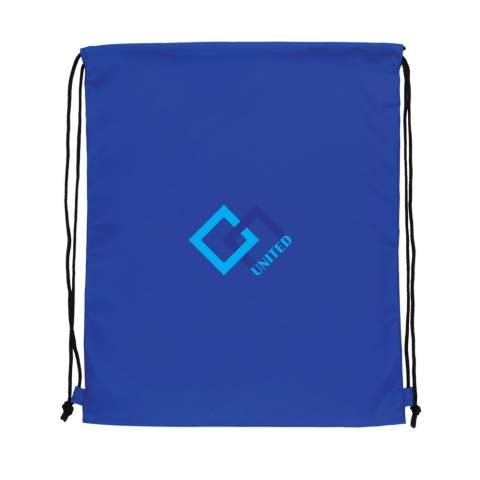 No greenwashing, but telling a true story about sustainability! This Impact 190T RPET drawstring bag is made with AWARE™ tracer. With AWARE™, the use of genuine recycled fabric materials and water reduction impact claims are guaranteed, by using the AWARE disruptive physical tracer and blockchain technology. Save water and use genuine recycled fabrics. With the focus on water 2% of proceeds of each Impact product sold will be donated to Water.org. The drawstring bag is super lightweight and easy to take anywhere on the go. This bag has reused 2,4 PET bottles(500ml) and saved 1,41 litres of water. Water savings are based on figures when compared to conventional fibre. This calculated indication is based on reliable LCA data as published by Textile Exchange in their Material Snapshots 2016.
