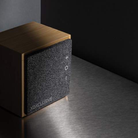 Luxe 5W speaker met helder geluid en sterke bas. De buitenkant is gemaakt van FSC 100% gecertificeerde bamboe. De kunststof onderdelen zijn gemaakt met RCS (Recycled Claim Standard) gecertificeerd gerecycled ABS. Totaal gerecycled materiaal: 24% op basis van het totale gewicht van het artikel. RCS-certificering zorgt voor een volledig gecertificeerde toeleveringsketen van de gerecyclede materialen. De luidspreker wordt geleverd met BT 5.1 voor eenvoudige en soepele bediening tot 10 meter en een laag stroomverbruik. De 1200 mAh-batterij maakt een speeltijd tot 6 uur mogelijk en kan in 2 uur volledig worden opgeladen. Met geïntegreerde microfoon om (video)oproepen te beantwoorden. Verpakt als FSC mix kraft box. Inclusief RCS gecertificeerde gerecyclede TPE laadkabel.<br /><br />HasBluetooth: True<br />NumberOfSpeakers: 1<br />SpeakerOutputW: 5.00<br />PVC free: true