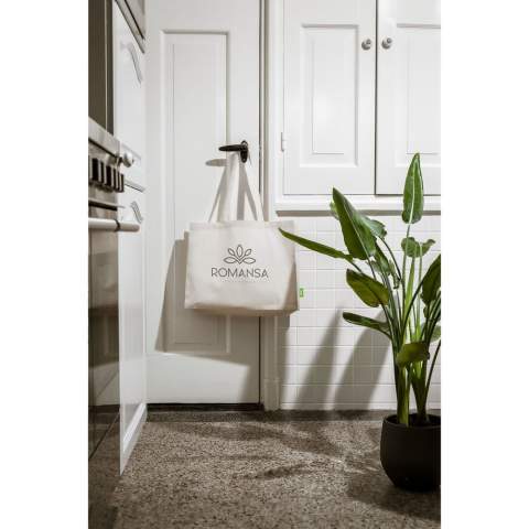 WoW! Stevige winkeltas van 100% organisch kwaliteitskatoen (180 g/m²). Met lange hengsels. Deze boodschappentas is de perfecte vervanging van plastic tasjes voor eenmalig gebruik. GOTS-gecertificeerd. Inhoud ca. 19 liter.