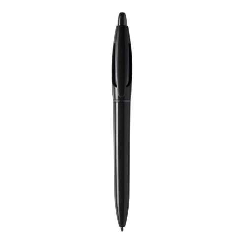 Hardcolour ball pen S! Extra with coloured barrel, pusher and clip and has a black ring and tip. The refill is a X20 refill and includes blue writing ink.  The barrel can easily be customized with an imprint. It includes a pusher mechanism and is made of ABS, made in Europe. From orders of 5.000 pieces, you can choose your own colour combination.
