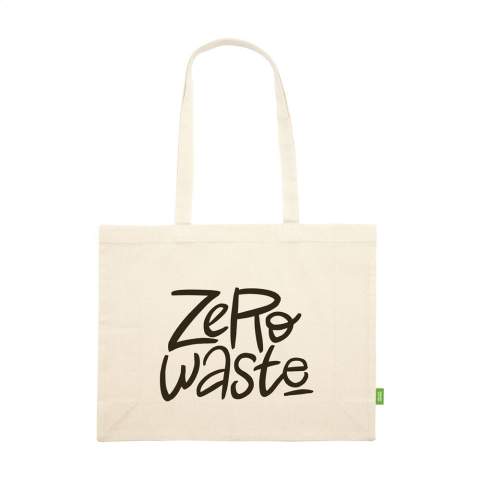WoW! Stevige winkeltas van 100% organisch kwaliteitskatoen (180 g/m²). Met lange hengsels. Deze boodschappentas is de perfecte vervanging van plastic tasjes voor eenmalig gebruik. GOTS-gecertificeerd. Inhoud ca. 19 liter.