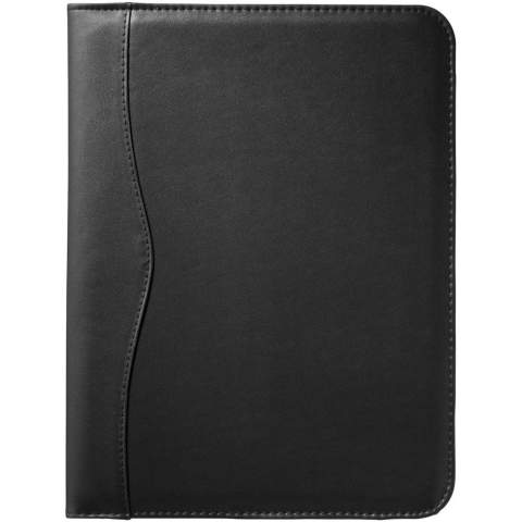 Conférencier avec passant pour stylo, poches pour documents et bloc-notes de 20 pages à lignes. Stylo et accessoires non fournis.