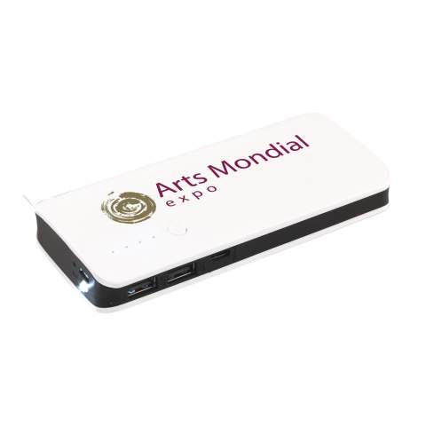 Sehr leistungsstarke ABS-Powerbank mit 3 Anschlüssen und eingebautem Li-Ionen-Akku (10.000 mAh) zum gleichzeitigen Laden von bis zu 3 Geräten. Eingang: DC5V/2,1A. Ausgang USB 1, USB 2 & Typ-C: DC5V/2,1A. Inklusive Ladekabel USB-C zu USB-C und Gebrauchsanweisung. Pro Stück in einer Verpackung.