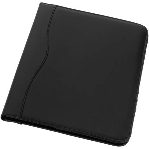 Conférencier avec passant pour stylo, poches pour documents et bloc-notes de 20 pages à lignes. Stylo et accessoires non fournis.