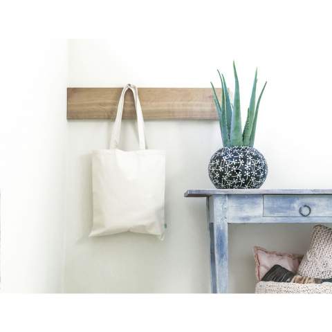 WoW! Rugged ECO shopping bag made of 97% organic high-quality cotton (140 g/m²). With long handles. Durable and environmentally-friendly. Capacity approx. 8 liters.