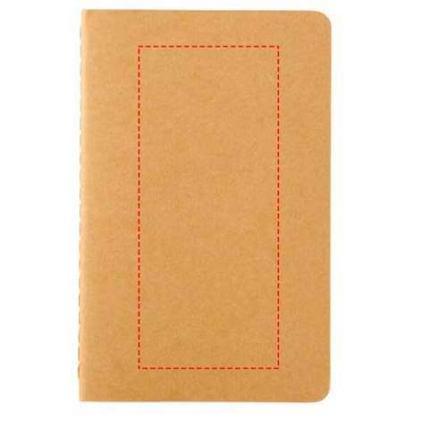 Features cardboard cover with rounded corners. Visible stitching to spine, with flap for collecting loose notes. Contains 64 70 gsm ivory-coloured plain pages. Last 16 sheets are detachable. The unit quantity is one piece.