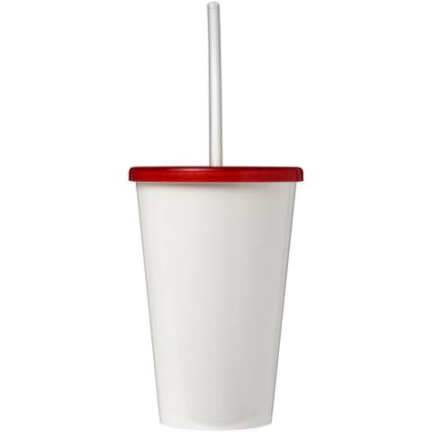 Double-wall insulated tumbler. The outer layer of the tumbler is made from recycled plastic. Tumbler features a full colour wraparound design moulded to the product, making it long-lasting and durable. Supplied with a PE straw. Volume capacity is 350 ml. Made in the UK. Packed in a home-compostable bag. BPA-free.