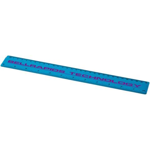 Solid plastic ruler, with markings available in both inches and centimetres. Please note, the ruler markings are printed along with artwork, plain stock rulers will not carry markings.
