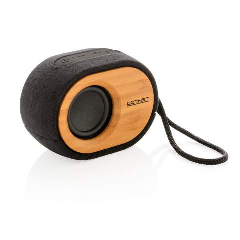 Natural sound from a natural speaker. This sustainable speaker combines an amazing sound experience with a stylish design made out of durable and responsible materials. The casing is made out of durable bamboo and fabric made from a blend of 30% Organic cotton, Hemp 40% and 30% recycled PET. The 5W speaker uses high quality components to guarantee longevity. The 1.500 mAh battery will play up to 8 hours on one single charge. It uses BT 4.2 for a super smooth connection and has an operating distance up to 10 metres. Registered design® Packed in 100% plastic free packaging<br /><br />HasBluetooth: True<br />NumberOfSpeakers: 1<br />SpeakerOutputW: 5.00