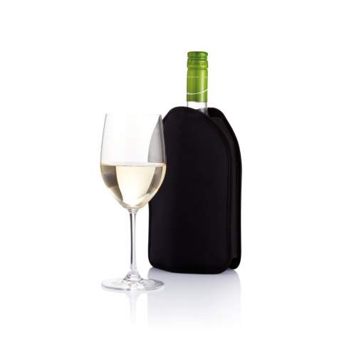 Modische Weinkühler Manschette, um Ihrem Wein die richtige Temperatur zu verleihen.