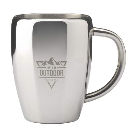 WoW! Double-walled drinking cup made from recycled stainless steel. Not dishwasher-safe. RCS-certificated. Total recycled material: 90%. Capacity 220 ml. Stainless steel can be recycled many times whilst retaining the quality of the material. By using recycled stainless steel, fewer new raw materials are needed. This means less energy consumption and less use of water. A responsible choice. Each item is supplied in an individual brown cardboard box.