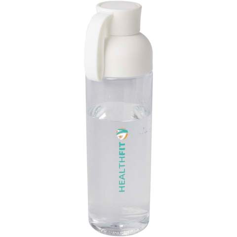 De Illuminate RPET waterfles is gemaakt van gerecycled plastic en heeft een comfortabel siliconen handvat om hem gemakkelijk mee te nemen. De fles heeft een inhoud van 600 ml en past gemakkelijk in het zijvak van een rugzak en in de meeste bekerhouders van auto's. De tweedelige constructie maakt schoonmaken eenvoudig. BPA-vrij.